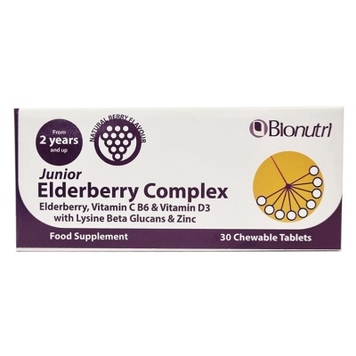 Bionutri Junior Elderberry Complex 30 Chewable Tabs